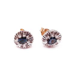 Tuotekuva Kultaiset Diana korvakorut sinisafiiri+tim. 0,08ct