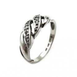 Tuotekuva Valkokultainen 0,04ct timanttisormus 14,5mm