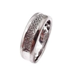 Tuotekuva Kohinoor 14K valkokultainen rivitimanttisormus 0,17 ct, 18,25 mm