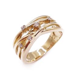 Tuotekuva Kultainen timanttisormus 0,15ct 18,5mm v.2005