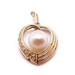 Tuotekuva Kultainen helmi-timanttiriipus 0,05ct
