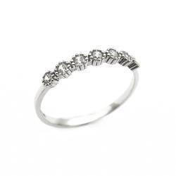 Tuotekuva Valkokultainen rivitimanttisormus 7x0,02ct 17mm