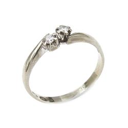 Tuotekuva Valkokultainen kahden timantin sormus 0,06 ct, 15 mm, 1986
