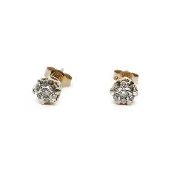 Tuotekuva Top Gold 14K kultaiset timanttikorvanapit, 10 mm