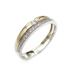 Tuotekuva Story of Love Duprovnik valko/keltakultainen sormus 0,10ct 17mm
