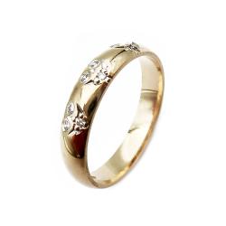 Tuotekuva Kohinoor tähti-istutettu timanttisormus 3x0,003ct & 6x0,005ct 17,5mm