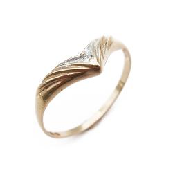 Tuotekuva V-mallinen timanttisormus 0,01ct 16mm