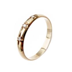 Tuotekuva Tähti-istutettu timanttisormus 0,03ct 16,5mm