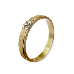 Tuotekuva 18k Kuvioitu timanttisormus 0,02ct 17,25mm v.-72