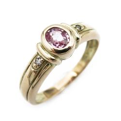 Tuotekuva Kohinoor kultainen timanttisormus 0,01ct, pinkki safiiri 15,0mm