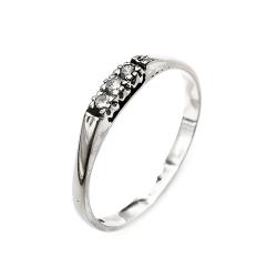 Tuotekuva Valkokultainen timanttisormus 0,06ct 18mm