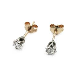 Tuotekuva Kultaiset timanttikorvakorut 2x0,06ct