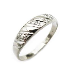 Tuotekuva valkokultainen timanttisormus 0,005ct 16,5mm