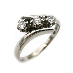 Tuotekuva Valkokultainen timanttisormus 0,18ct 18,5mm
