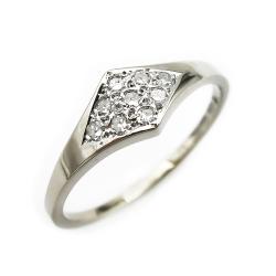 Tuotekuva Valkokultainen timanttisormus 0,045ct 17,75mm 18k