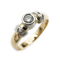 Tuotekuva Kultainen timanttisormus 0,15ct 18,75mm