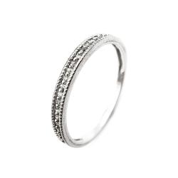 Tuotekuva Valkokultainen puoliallianssi timanttisormus 23x0,003ct 15mm