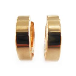 Tuotekuva 14K kultaiset flakka-korvarenkaat 13 mm, leveys 4,3 mm