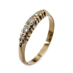 Tuotekuva Kultainen timanttirivisormus 5kpl yht.0,14ct 17.5 1996 Kultakeskus Oy