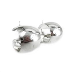 Tuotekuva 18mm leveät 23mm Hopeisetkorvarenkaat