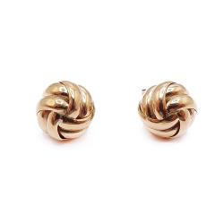 Tuotekuva 14K kultaiset solmunappikorvakorut 10 mm