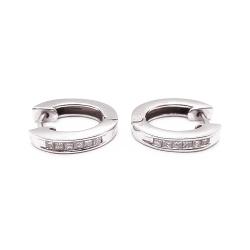 Tuotekuva 18K valkokultaiset timanttikorvakorut, princess-timantit 0,36 ct, 15 mm