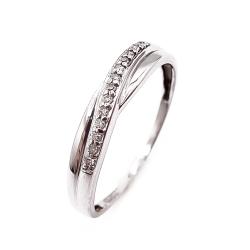 Tuotekuva Kultajousi 21183 valkokultainen timanttirivisormus 0,05 ct, 17 mm