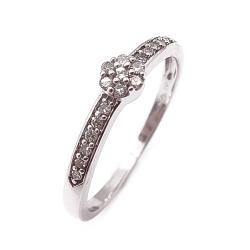 Tuotekuva Valkokultainen timanttisormus 18mm 0,15ct