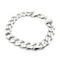 Tuotekuva Hopeinen panssariranneketju 11mm 23cm