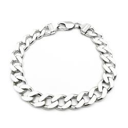 Tuotekuva Hopeinen panssariranneketju 11mm 24,5cm
