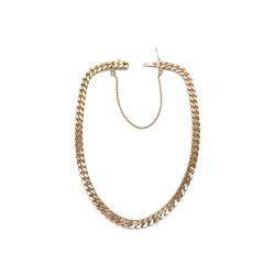 Tuotekuva 18K Umpipanssari ranneketju 19cm varmuusketjulla, leveys 3mm
